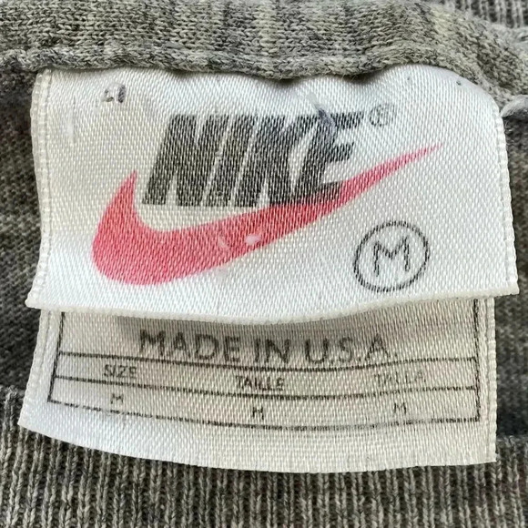 Vintage Made in USA 🇺🇸 Nike ✅ T-Shirt (White Tag) Center Swoosh - Picture 2 of 3